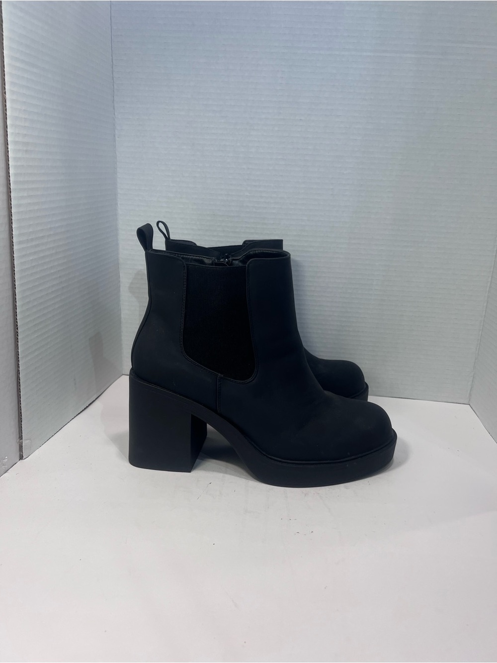 torrid Black Chunky Platform Chelsea Ankle Boots